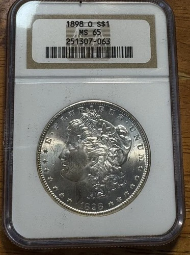 1898-O Morgan Silver Dollar  NGC MS65 $1 US New Orleans Mint Coin