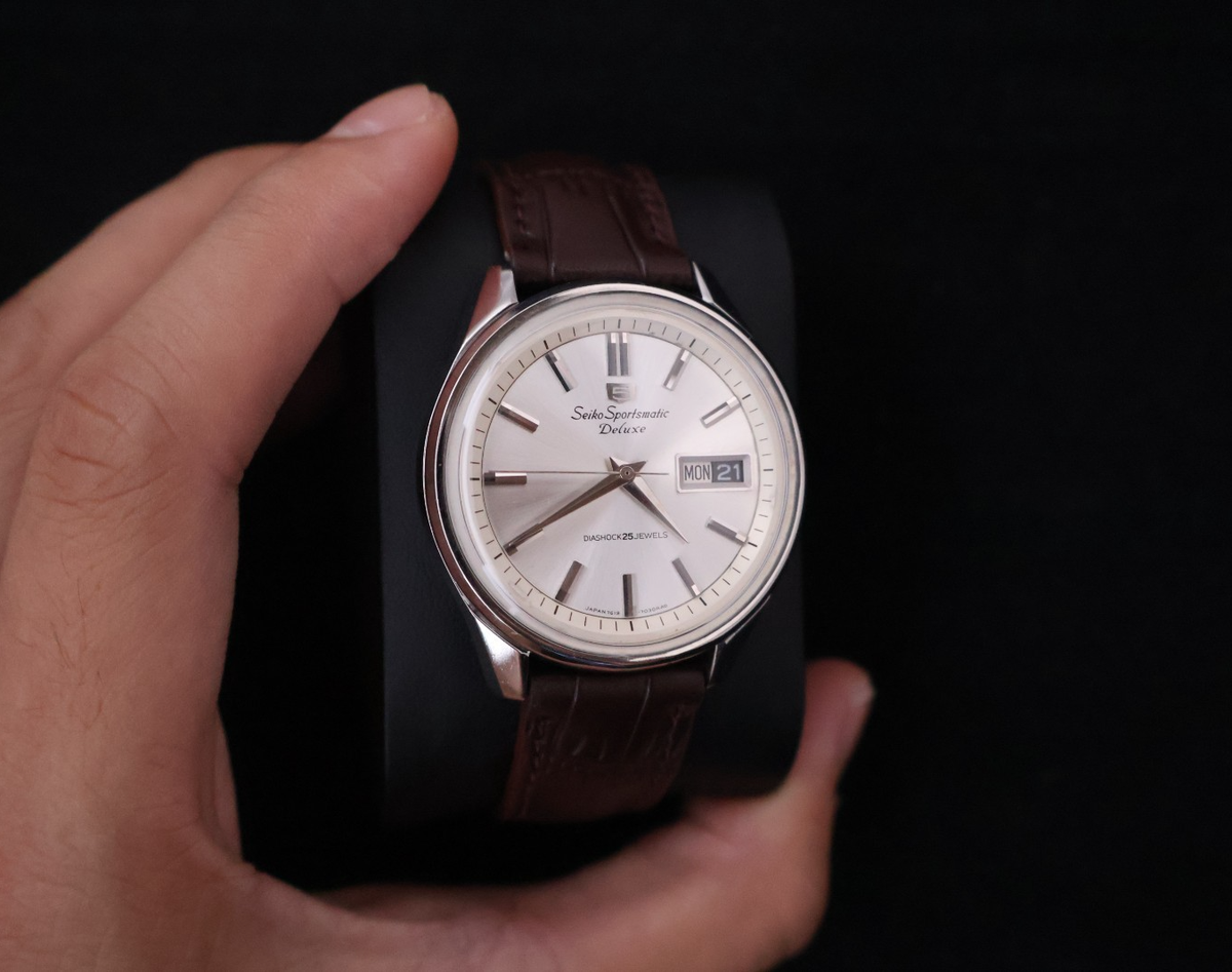 Serviced Rare 1966 Seiko 5 Sportsmatic Deluxe Diashock 25 Jewels