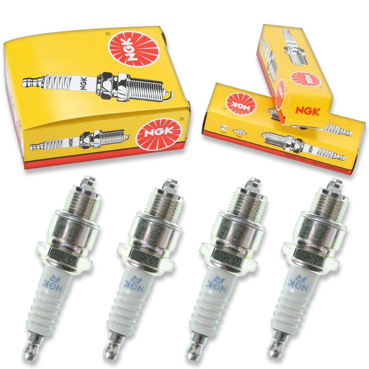 4pcs 02-06 Aprilia Mojito Custom 50 NGK Standard Spark Plugs 49cc 2ci Kit vd
