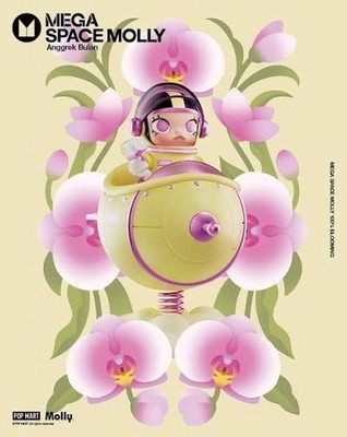 POP MART  Blooming MEGA SPACE MOLLY Anggrek Bulan Indonesia Exclusive