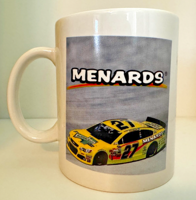#ad #ad Menards Vintage Coffee Cup 11oz Paul Menard Daytona #27 Race Car Gently Used $6.99