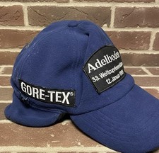 Vintage Gore-Tex Adelboden Ski Thermal Fleece Trapper Cap Hat Blue One Size