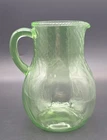 VTG Anchor Hocking Spiral Green Uranium Glass Pitcher 54 OZ