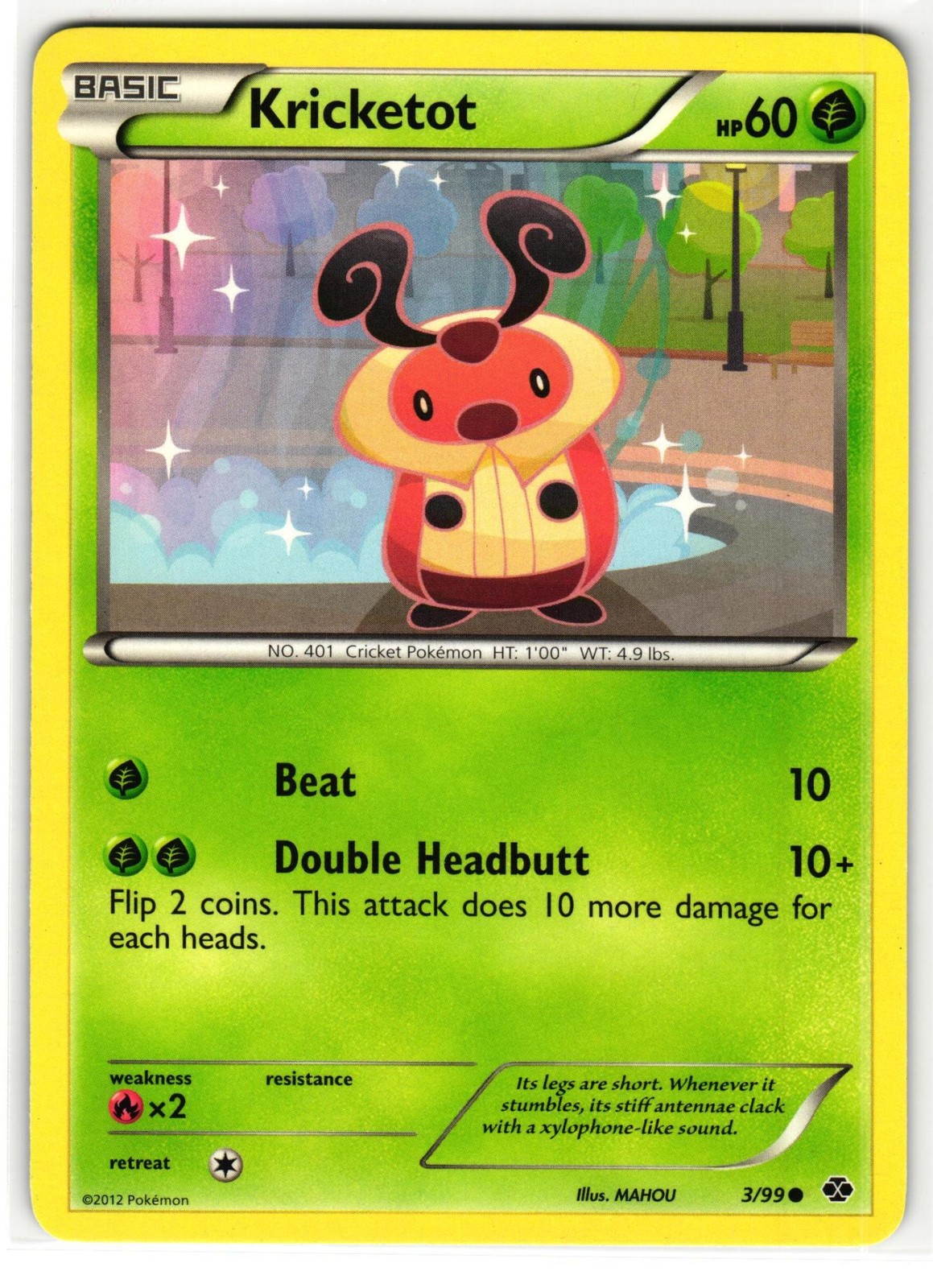 KRICKETOT 3/99 NEXT DESTINIES ENGLISH POKEMON TCG