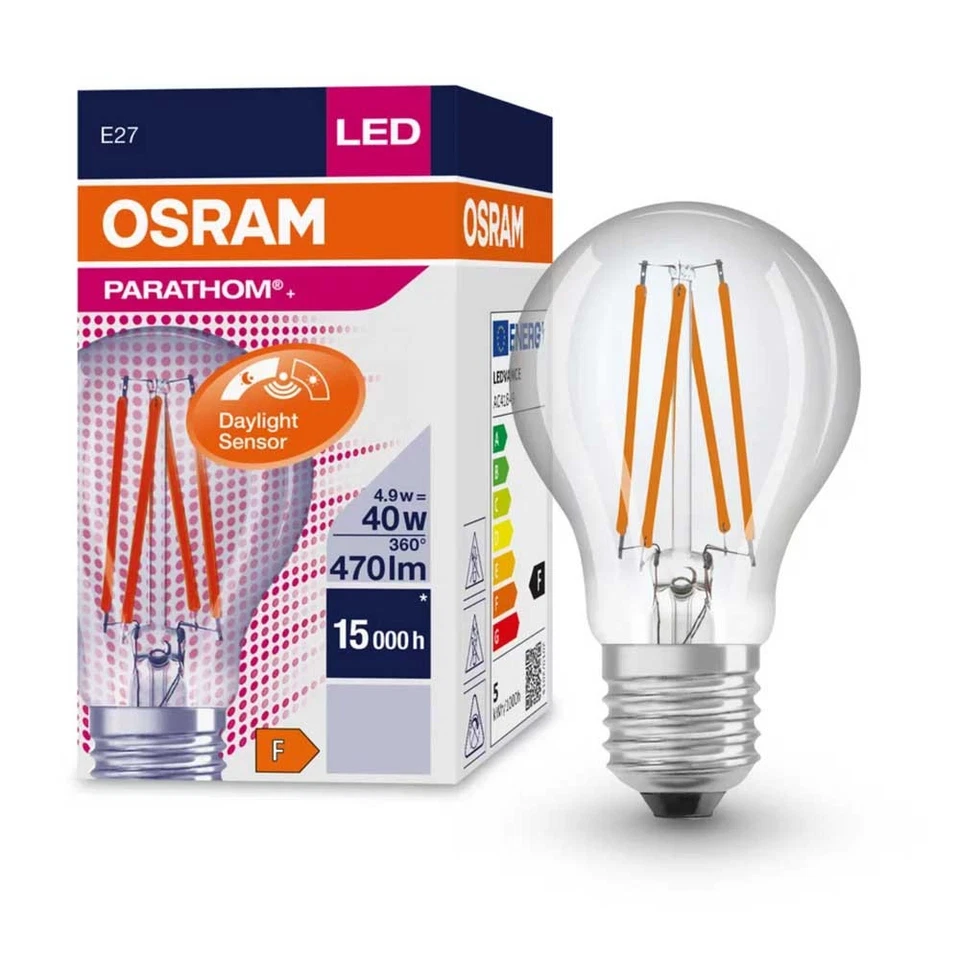 10 x Osram LED Filament Parathom Licht Sensor Birne 4W = 40W E27 4000K UVP 139€ - Bild 2 von 4