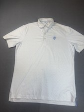 Johnnie O Polo Shirt Mens Large White Nolan Short Sleeve Lightweight Golf