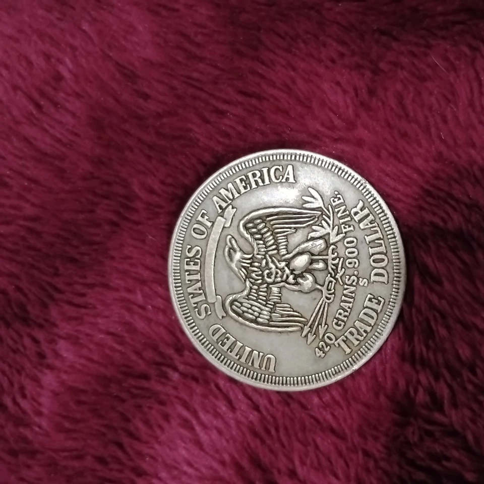 Dólar de comercio de plata 1875 S $1 en bruto Foto 2 de 4