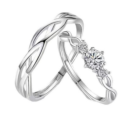 Women s Eternities Promise Rings with Cubic Zirconia in Sturdy Brass Materials