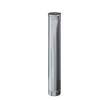Tubo Canna Fumaria Mt. 1 Diametro 80 a 450 mm Acciaio Inox 304 Monoparete