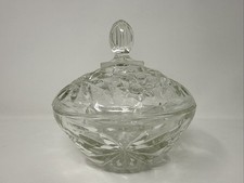 Vintage Anchor Hocking Clear Glass Candy Dish with Lid