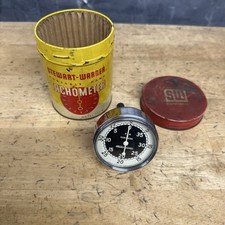 Stewart Warner Vintage Tachometer Gauge Model # 757-W In Can With Instructions