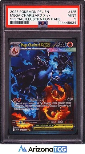 Pokemon 2025 Mega Charizard X ex 125/094 SIR Phantasmal Flames PSA 9