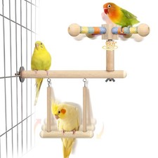 Bird Perch  Swing Toy Combo Bird Toys for Parrots with 360  Spin Function