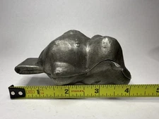 Antique Pewter Hinged Ice Cream Mold Thanksgiving Turkey E & Co Eppelsheimer B25