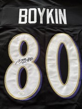 Miles Boykin Notre Dame Signed Ravens Black Custom Jersey JSA Certified COA