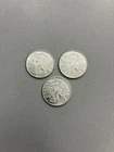 Lot of 3 - 1/10th Ounce  Silver .999 Fine Rounds. Walking Liberty Design.