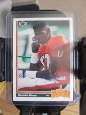 1991 Upper Deck Herman Moore RC - 17 Mint- Gem Beautiful Color Sharp Corners.