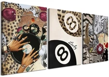 Trendy Leopard Wall Art Set of 3, Cheetah Wall Decor Aesthetic, Black Girl 8 ...