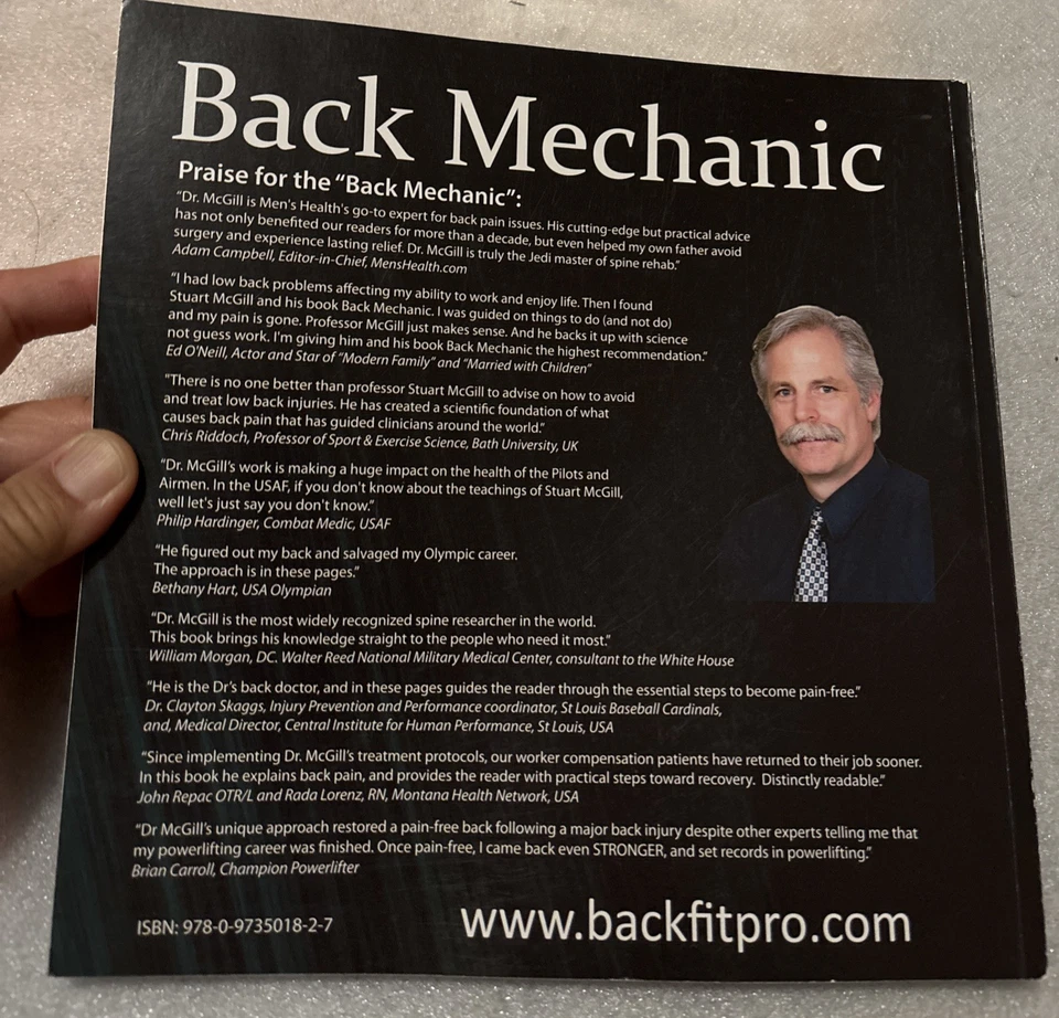 Back Mechanic The Secret to a Healthy Spine… Dr. Stuart McGill paperback - Image 2 of 2