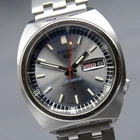[Near MINT] Vintage SEIKO 5 Sports 6119-6020 38mm Silver Day/Date AT Men's Watch