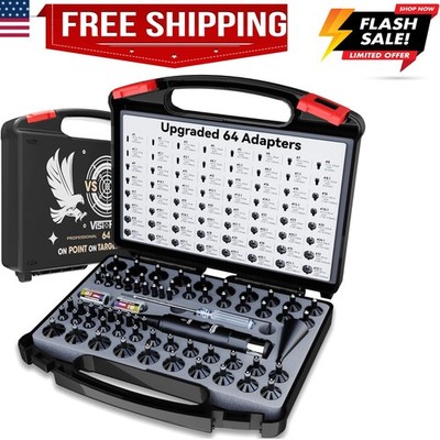 Tool-Free : Green Laser Bore Sighter with 64 Upgraded Adapters fit 0.17 to 12...