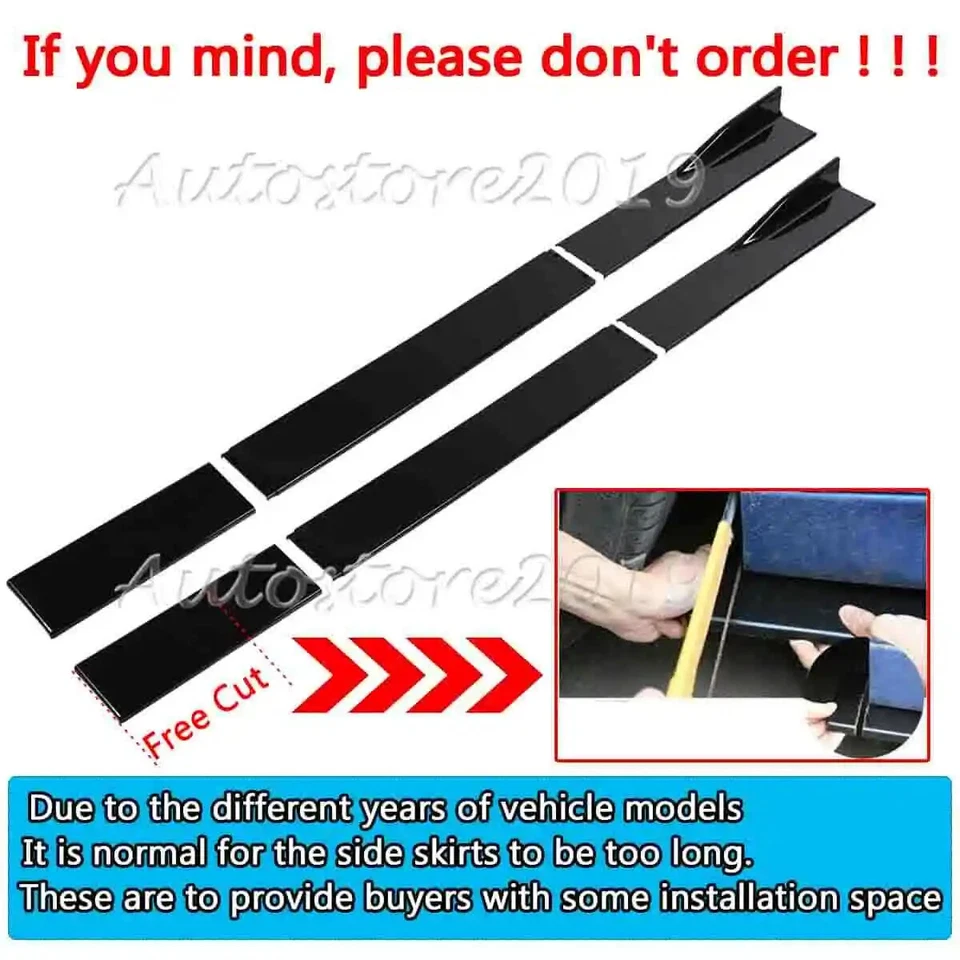 For Mazda MX-5 Miata 2006-2023 Carbon Fiber Side Skirt Extension Panel Splitter Foto 2 de 4
