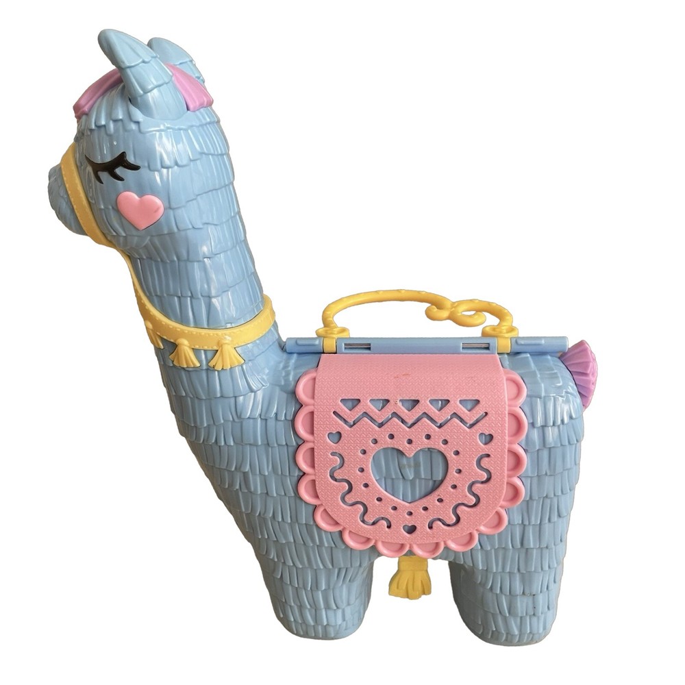 Polly Pocket Pajama Party Llama Party Foldable Carrying Playset Case 2021 Mattel