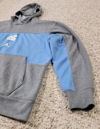 Nike Air Jordan North Carolina Tar Heels Spotlight grigio blu felpa con cappuccio uomo taglia XL - Foto 7 di 10