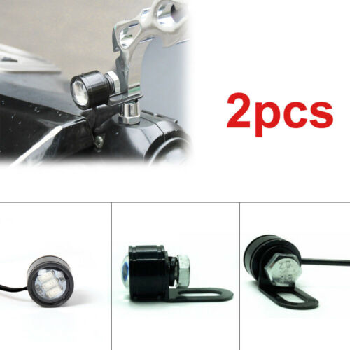 2Pc LED Motorcycle Headlight Handlebar Spotlight Daytime Light Driving Fog Lamps - Picture 1 of 7