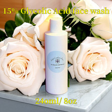 15 Glycolic Acid face wash cleanser 8oz/240ml Anti- Acne Oil Clogged Pores