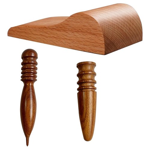 Leather Burnisher and Wood Strap Bending Leather Kit, Round Slicker6567