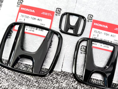 #ad Genuine OEM Gloss Black Logo Emblem Set For Honda Civic 4dr Hatch 2016 2021 $41.88