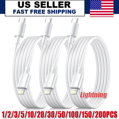 USB-C PD Fast Charger Cable lot Cord Type USB C For iPhone14 13 12 11 Pro Max XR