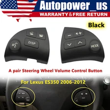 For Lexus ES350 2006-12 A pair Steering Wheel Volume Control Switch Button Black