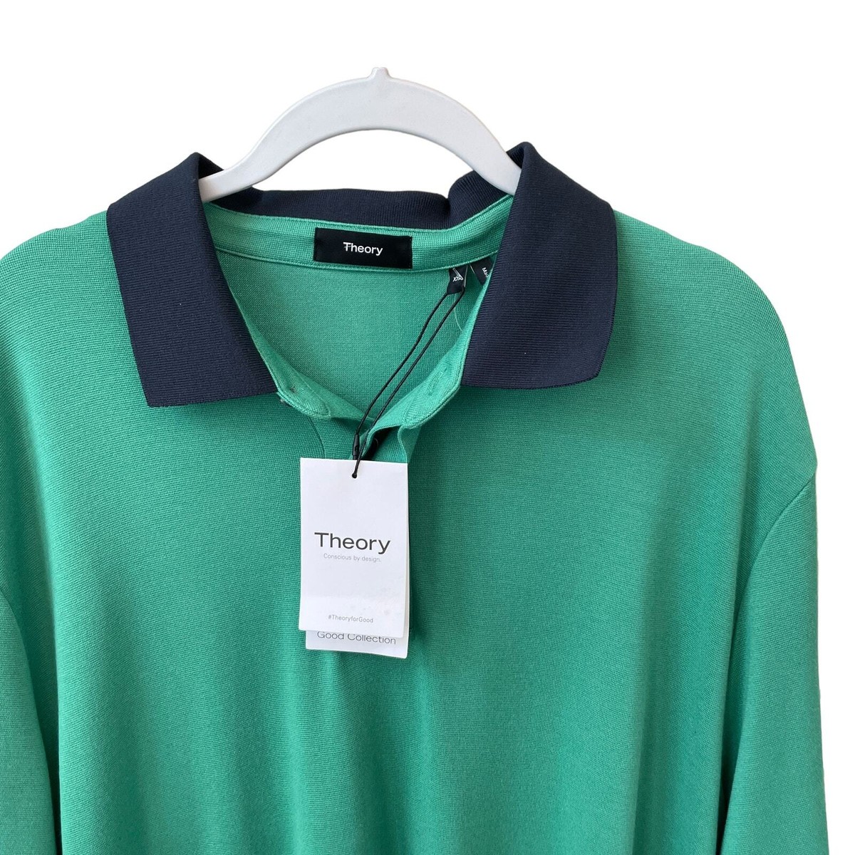 THEORY Men's XXL Kayser Anemone Milano Short Sleeve Polo