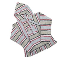 Handmade Mexican Baja Hoodie Poncho Sweatshirt- Size Small - Hippie  Bohemian