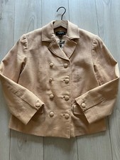 NWOT Talbots Cotton Blend Light Pink Or Beige Light Tweed Double Button Jacket 4