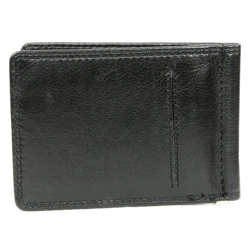 Dollarclip Geldklammer Geldbörse RFID Safe Portemonnaie Unisex Leder Schwarz - Bild 3 von 4