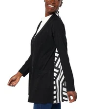 Attitudes by Renee Mix Media Casa Comfy Cardigan Woodblock