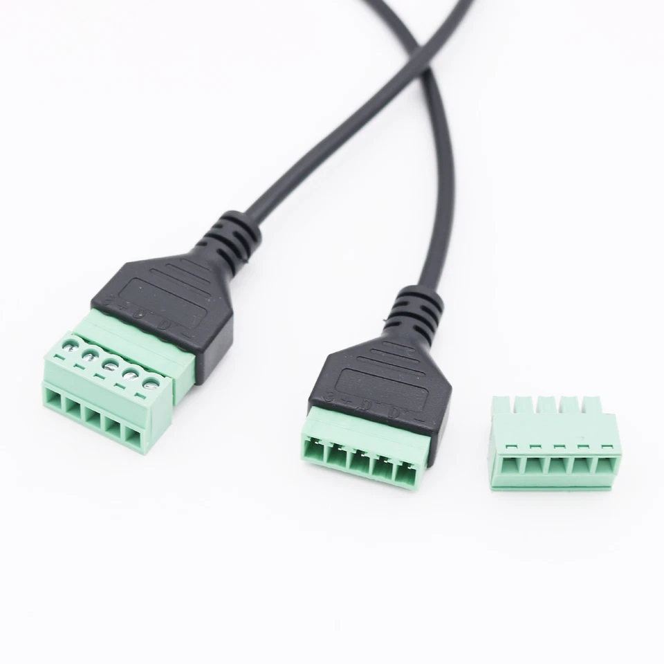 1pc Mini Male to 5 Pin Screw Connector with Shield Terminal Connector Cable 30cm - Image 3 of 4