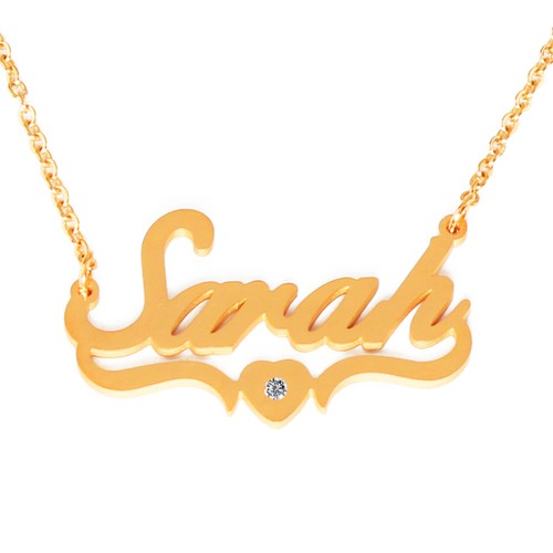 Name Necklace - 18ct Gold Plated - Gift 
