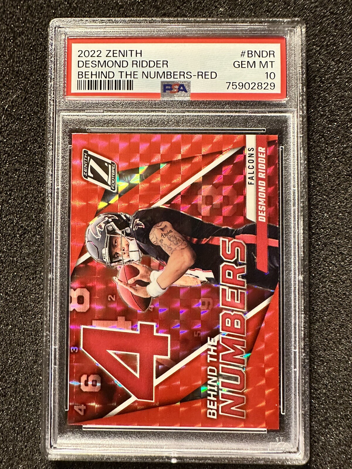 Desmond Ridder Panini Zenith Behind the Numbers #BNDR Base