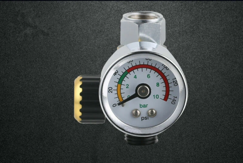 G1/4 Spray Paint Gun Air Pressure Regulator Spray Gun Pressure Gauge 0-0.10 Mpa - Image 3 of 4