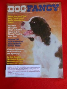 RARE Collectible ENGLISH SPRINGER SPANIEL Issue~ DOG FANCY Magazine ~ April 1987