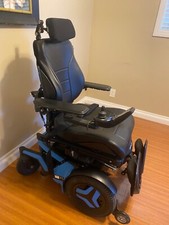 BLUE Permobil Corpus F3 Wheelchair POWER TILT, RECLINE, LEGS, LIGHTS.