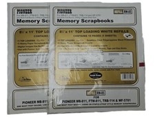 Two Pioneer Memory Scrapbooks Photo Album Refill RW-85 2004 8 1/2x11 NIP 2 packs