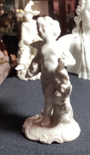 Dresden Angel Celebrating Grape Harvesting Autumn Figure Blanc De Chine 730C EUC - Picture 2 of 6