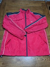 Nike Jacket Men's XL Red Full Zip Nylon Windbreaker Black Label 920220 KL4
