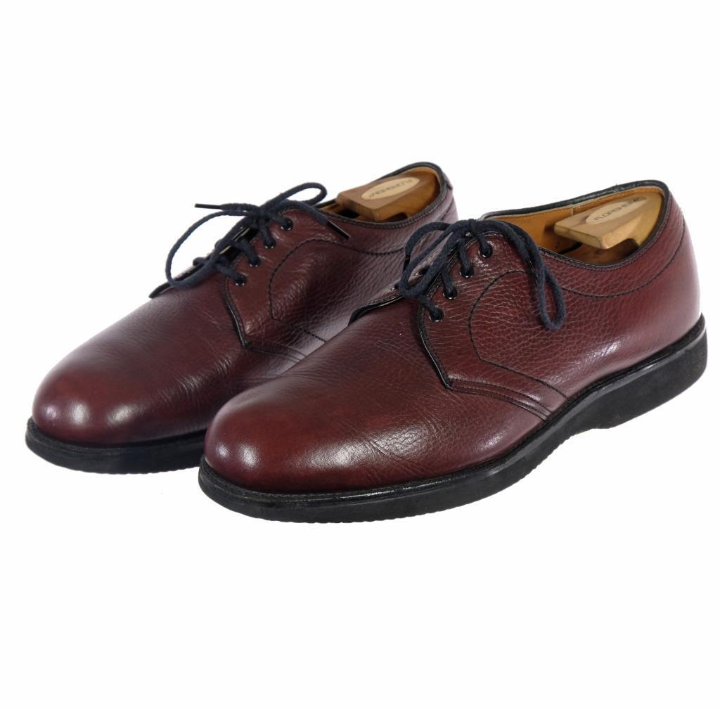 ALDEN 308 Oxfords Plain Toe Blucher Sz. 10 E/EEE Burgundy Grainy