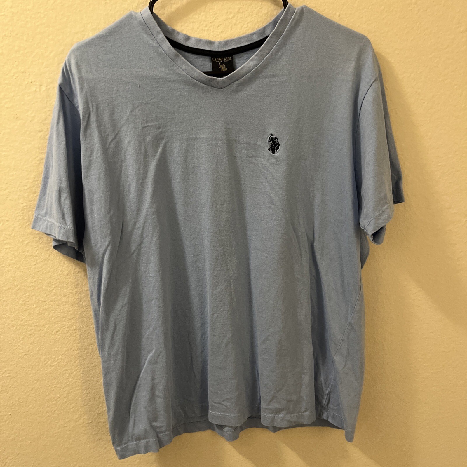Polo Ralph Lauren T shirt da uomo blu M pony logo collo a V casual
